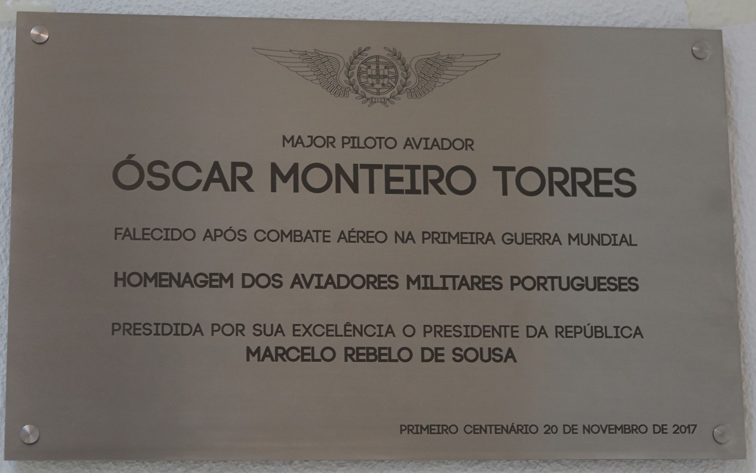 Centenário da Morte do Major Óscar Monteiro Torres